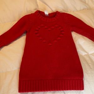 18-24 Red Old Navy Sweater Dress with Heart